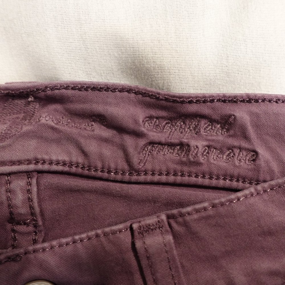 7 for all Mankind Gwenevere cropped women's 27 purple - Picture 4 of 16